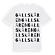 White t-shirt med Gallskären ordlek t-shirt