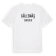 White t-shirt med Gällsnäs i Sverige t-shirt