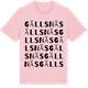 Pink Cotton t-shirt med Gällsnäs ordlek t-shirt