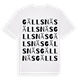 White t-shirt med Gällsnäs ordlek t-shirt