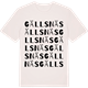Vintage White t-shirt med Gällsnäs ordlek t-shirt