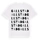 White t-shirt med Gallstad ordlek t-shirt