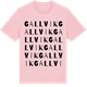 Pink Cotton t-shirt med Gallvik ordlek t-shirt