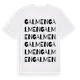 White t-shirt med Galmen ordlek t-shirt