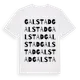 White t-shirt med Galstad ordlek t-shirt