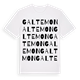 White t-shirt med Galtemon ordlek t-shirt