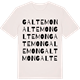 Vintage White t-shirt med Galtemon ordlek t-shirt