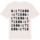 Vintage White t-shirt med Galterö ordlek t-shirt
