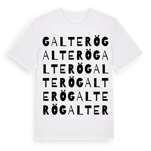 Galterö ordlek t-shirt – ekologisk bomull t-shirt från Pinshirt
