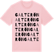 Pink Cotton t-shirt med Galterön ordlek t-shirt