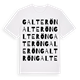 White t-shirt med Galterön ordlek t-shirt