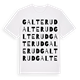 White t-shirt med Galterud ordlek t-shirt