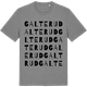 Mid Heather Gray t-shirt med Galterud ordlek t-shirt