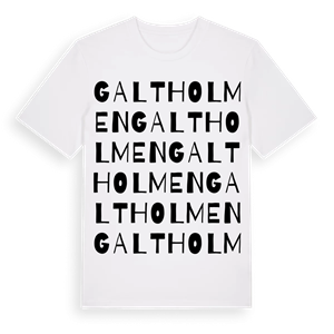 Galtholmen ordlek t-shirt – ekologisk bomull t-shirt från Pinshirt