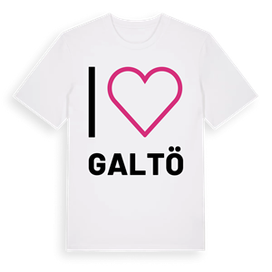 Jag älskar Galtö t-shirt stort tryck – ekologisk bomull t-shirt från Pinshirt