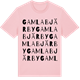 Pink Cotton t-shirt med Gamla Bjärby ordlek t-shirt