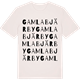 Vintage White t-shirt med Gamla Bjärby ordlek t-shirt