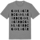Mid Heather Gray t-shirt med Gamla Gärde ordlek t-shirt