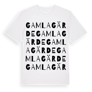 Gamla Gärde ordlek t-shirt – ekologisk bomull t-shirt från Pinshirt
