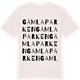Vintage White t-shirt med Gamla parken ordlek t-shirt