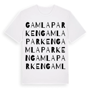 Gamla parken ordlek t-shirt – ekologisk bomull t-shirt från Pinshirt