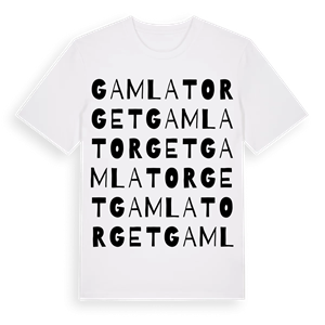Gamla torget ordlek t-shirt – ekologisk bomull t-shirt från Pinshirt