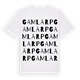 White t-shirt med Gamlarp ordlek t-shirt