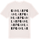 Vintage White t-shirt med Gamlarp ordlek t-shirt