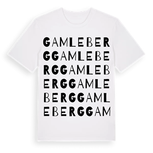 Gamleberg ordlek t-shirt – ekologisk bomull t-shirt från Pinshirt