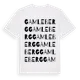 White t-shirt med Gamleberg ordlek t-shirt