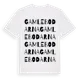 White t-shirt med Gamlebodarna ordlek t-shirt