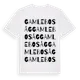 White t-shirt med Gamlebosåg ordlek t-shirt