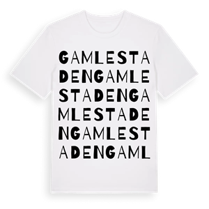 Gamlestaden ordlek t-shirt – ekologisk bomull t-shirt från Pinshirt