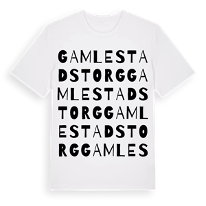 Gamlestads Torg ordlek t-shirt – ekologisk bomull t-shirt från Pinshirt