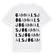 White t-shirt med Gammalsjö ordlek t-shirt