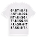 White t-shirt med Gantarås ordlek t-shirt