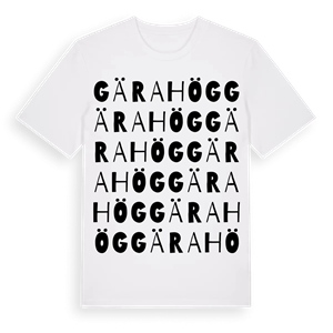 Gärahög ordlek t-shirt – ekologisk bomull t-shirt från Pinshirt