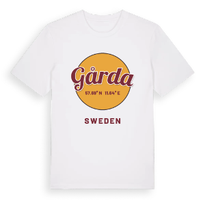 Gårda cirkel t-shirt – ekologisk bomull t-shirt från Pinshirt