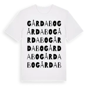 Gårdabo ordlek t-shirt – ekologisk bomull t-shirt från Pinshirt
