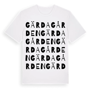 Gärdagården ordlek t-shirt – ekologisk bomull t-shirt från Pinshirt