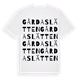 White t-shirt med Gårdaslätten ordlek t-shirt