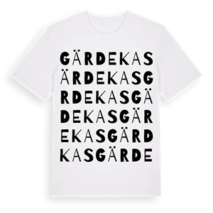 Gärdekas ordlek t-shirt – ekologisk bomull t-shirt från Pinshirt