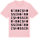 Pink Cotton t-shirt med Gärdesmossen ordlek t-shirt