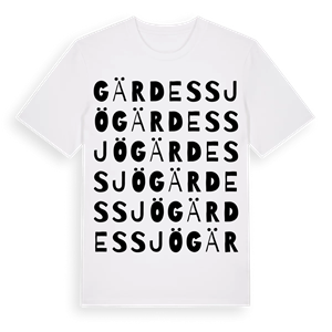 Gärdessjö ordlek t-shirt – ekologisk bomull t-shirt från Pinshirt