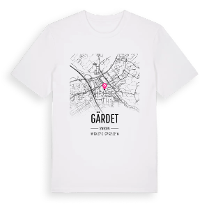 Gärdet karta t-shirt – ekologisk bomull t-shirt från Pinshirt