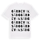 White t-shirt med Gärdeviksäng ordlek t-shirt