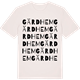 Vintage White t-shirt med Gärdhem ordlek t-shirt