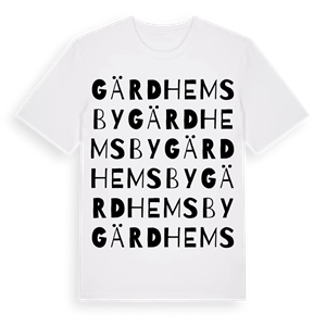 Gärdhemsby ordlek t-shirt – ekologisk bomull t-shirt från Pinshirt