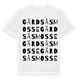 White t-shirt med Gärdsåsmosse ordlek t-shirt