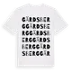 White t-shirt med Gärdsberg ordlek t-shirt